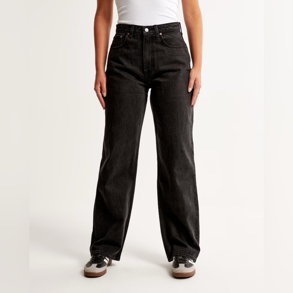 Curve Love High Rise Loose Jean 33 Short / 16 Black Denim - Picture 3 of 9